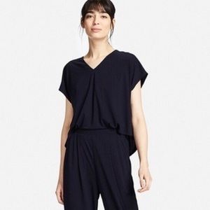 Uniqlo Jersey V-Neck Jumpsuit